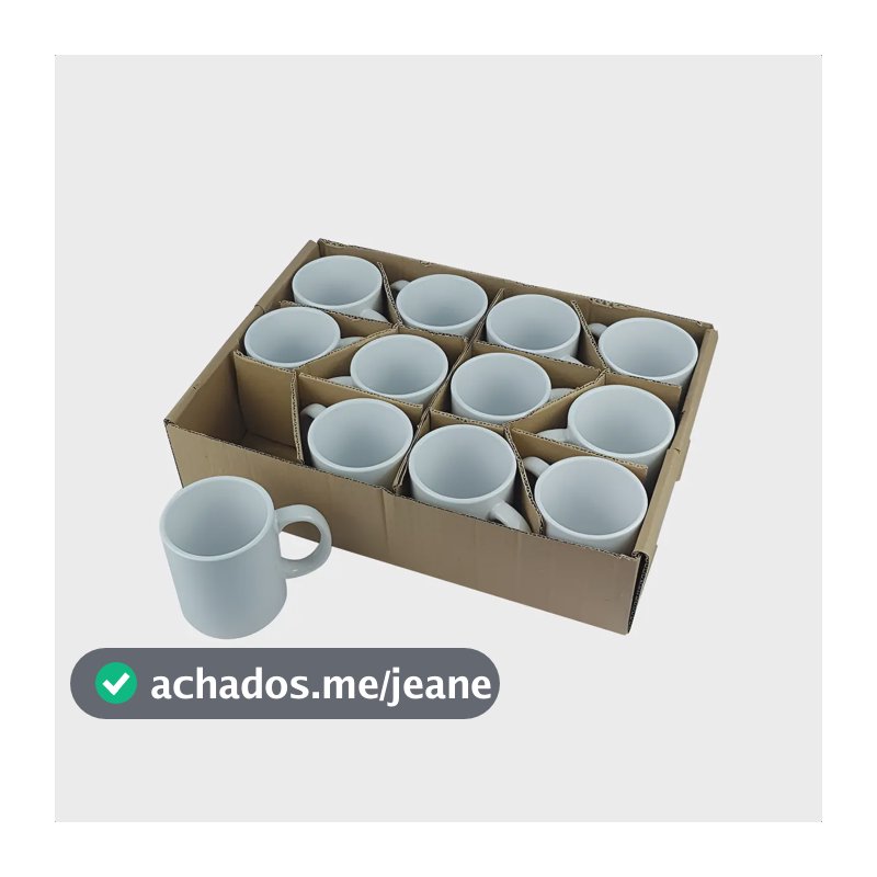 12 Canecas Para Sublimação Metalnox Cerâmica Branca