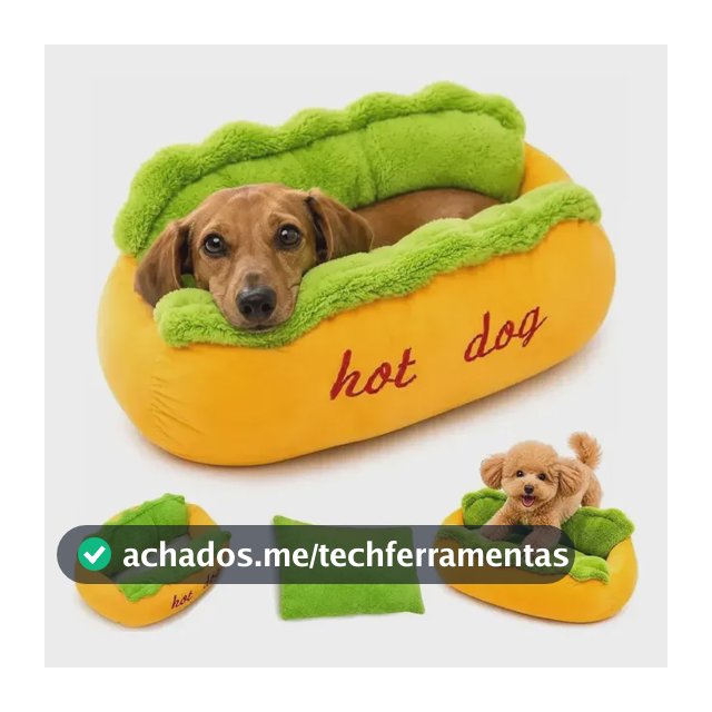 Cama Extraível De Pelúcia Com Formato De Cachorro-quente