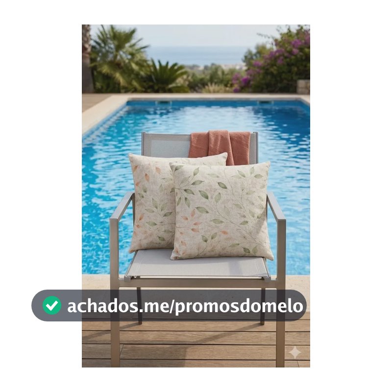 Kit 2 Capas De Almofada Impermeável Praia Piscina 45 X45 Cm Brise De Outono