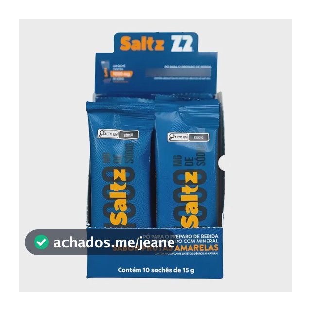 Z2 - Saltz 1000 Mg De Sódio - Cx 10 Sachês Frutas Amarelas