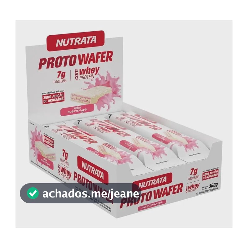 Nutrata Proto Wafer Display C/12 - Multi-sabores Sabor Morango