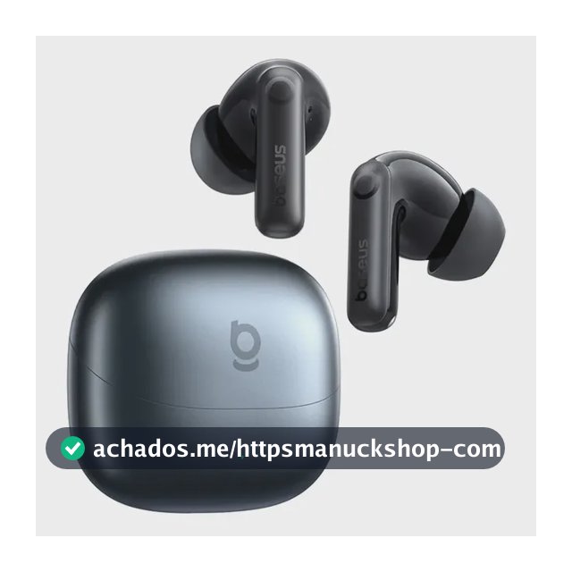 Fone Ouvido Bluetooth Baseus Bass Bp1 Pro Cancelamento Ruído Cor Preto