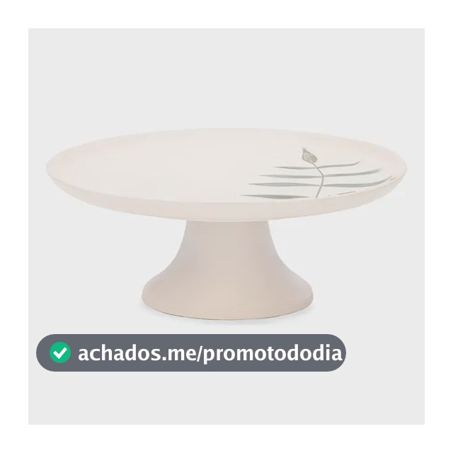 Boleira Flat 26cm Oxford Samambaia Cor Bege