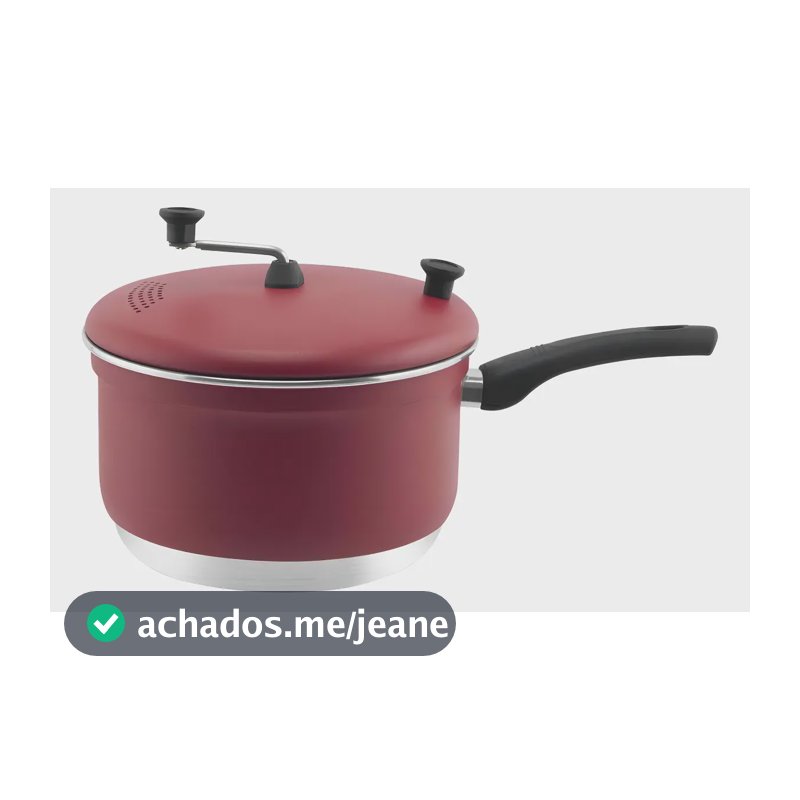Pipoqueira Em Alumínio Nº22 Haste Giratória Linha Color Cor Vermelho