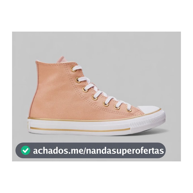 Tênis Converse Feminino Largo Lisa Taylor Ct2833 Longo T Nude Rosa/branco/ouro Liso 37 Br