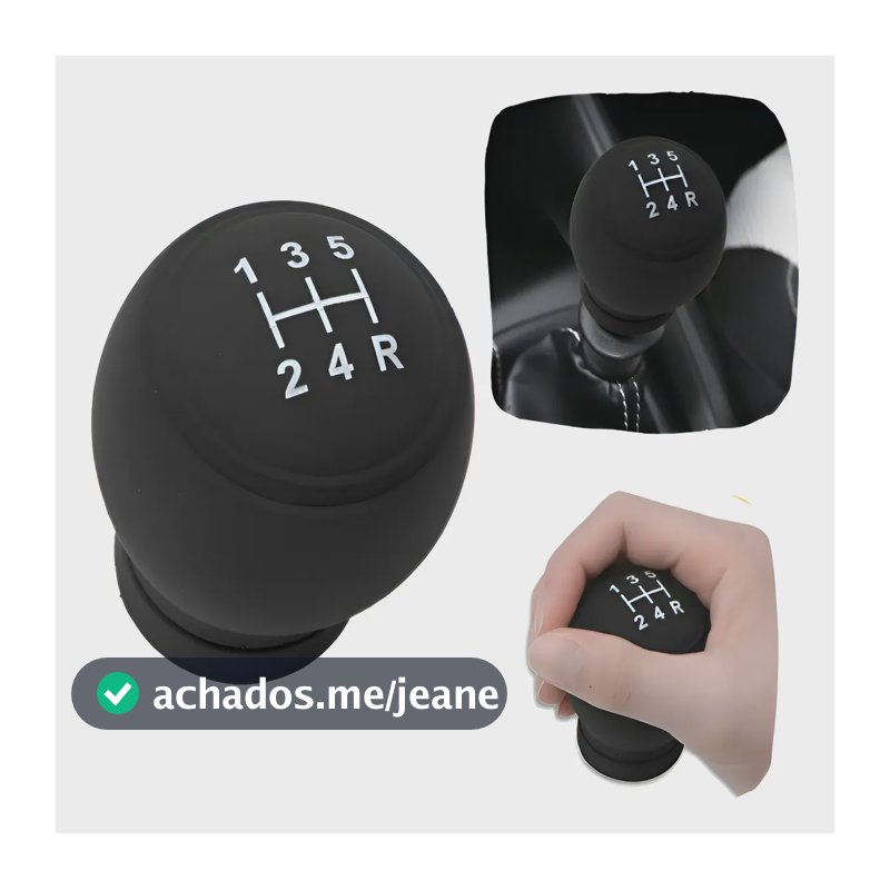 Capa Câmbio Silicone Manopla Marcha Carro Protetor Universal Preto
