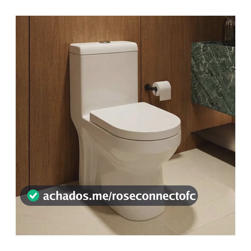 Vaso Sanitário Monobloco Oslo Milos Branco para Banheiro com Saída Vertical