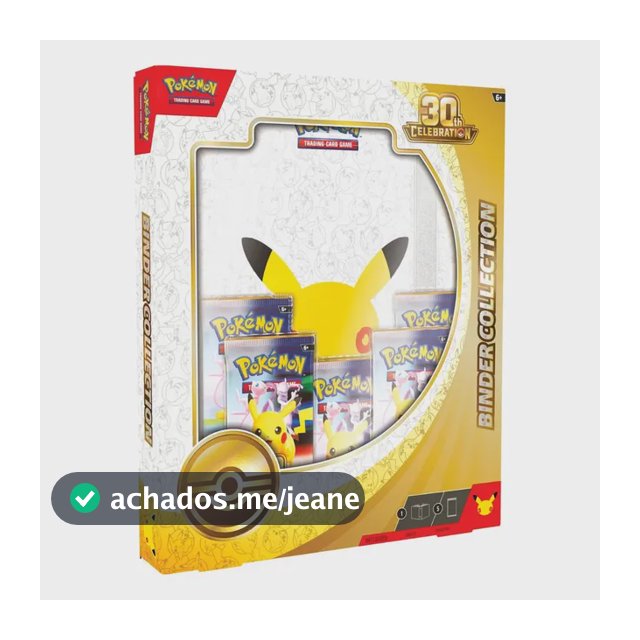 Binder Collection Pokémon 30th Celebration Fichário Inglês Pokémon 30 Anos Inglês