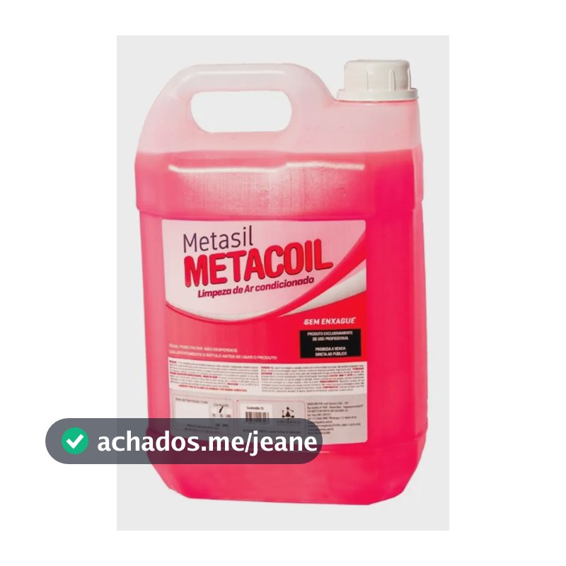 Metasil Metacoil Limpeza Ar Condicionado S/ Enxague 5 Litros
