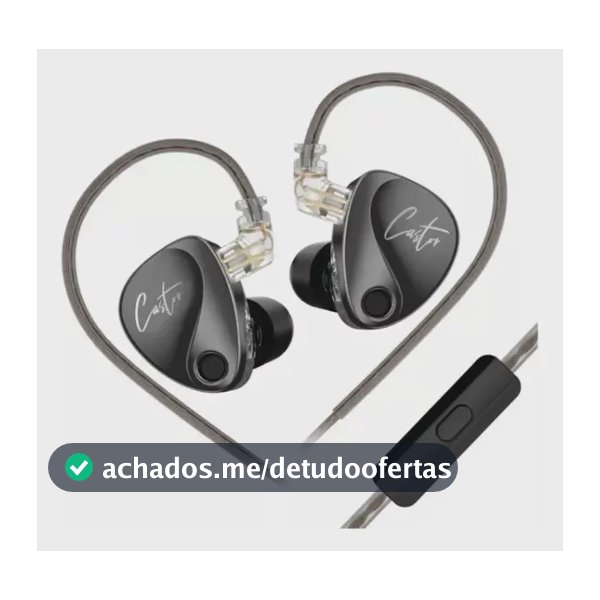 Fone de Ouvido KZ Castor In-ear Com Microfone, Versão Bass