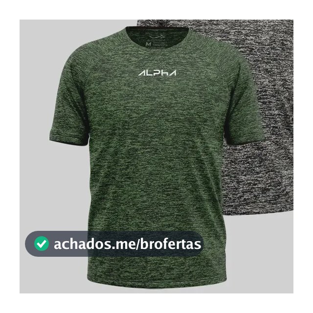 Kit 2 Camisetas New Fluid Masculina Dry Alpha