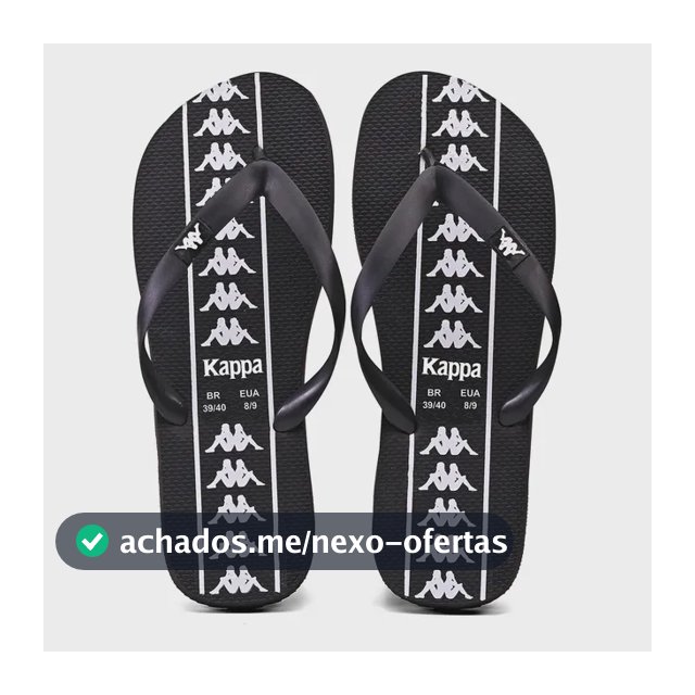 Chinelo Kappa Beach Adulto Unissex Em Borracha