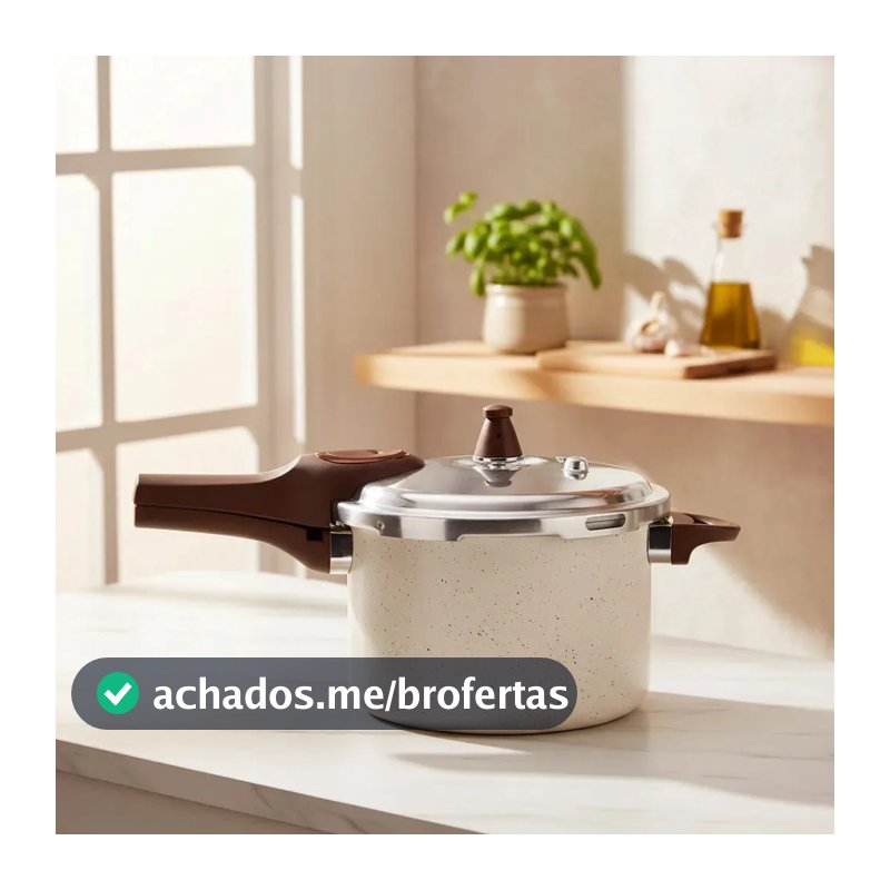 Panela De Pressão Brinox Pressure 4,2l Ø20 X 14,5 Cm Vanilla Baunilha
