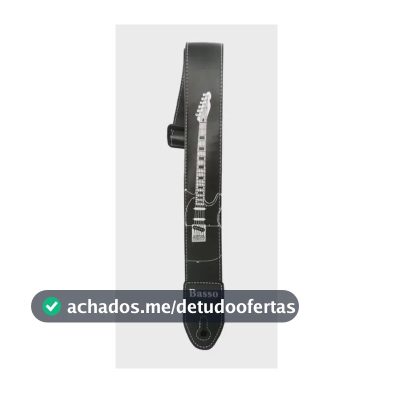 Correia para Guitarra Basso em Sintético Preta
