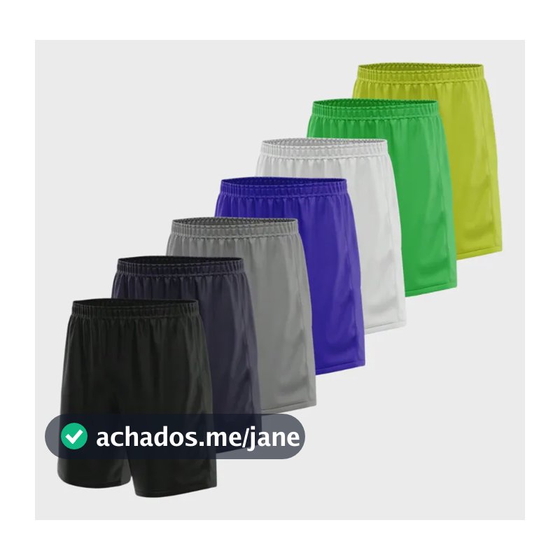 Kit 5 Bermudas Masculina Tipo Jogador Esporte Praia Treino Kit 5 Calção Masculino Sortido Gg