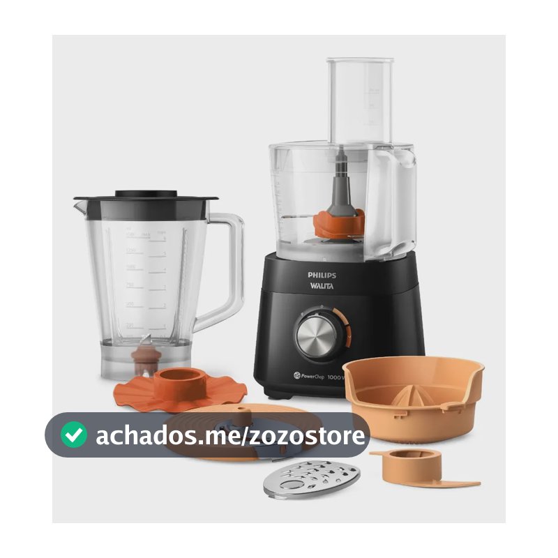Processador Walita Preto 1000w - Hr7304/92 Preto