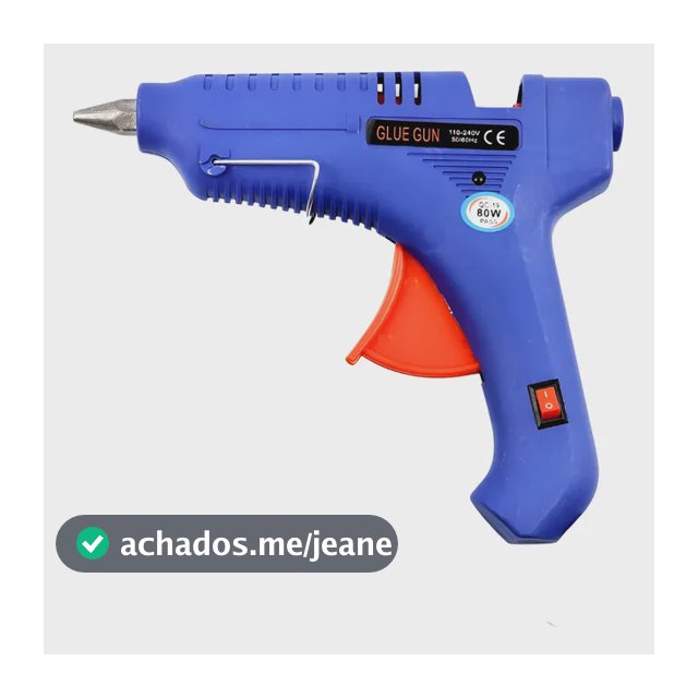 Pistola De Cola Quente Bivolt Profissional 80w Bastão G 11mm Azul