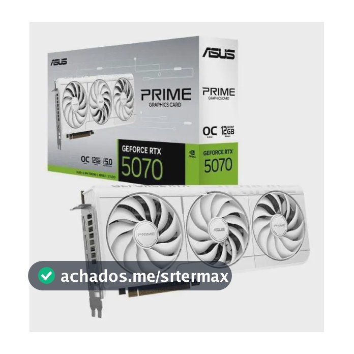 Placa De Vídeo Asus Prime Rtx 5070 Oc 12g White 12gb Gddr7