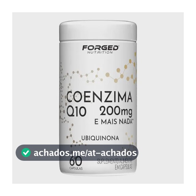 Coenzima Q10 200mg Pura Alta Concentração 60 Cápsulas - Forged Nutrition Sem Sabor