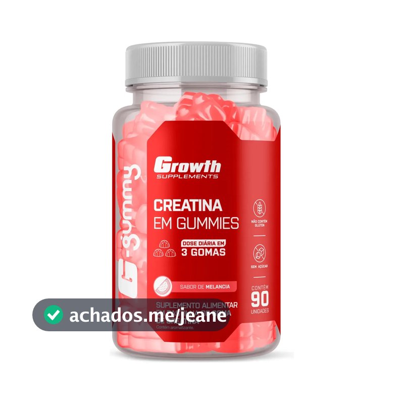 Creatina Em Gummies Growth Supplements 90 Gomas Gummy Melancia
