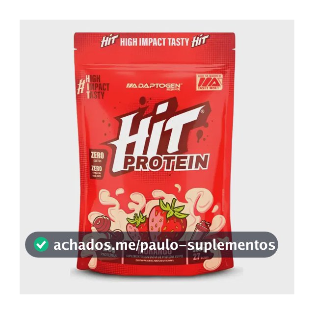 Hit Protein Whey 900g - Adaptogen Science Sabor Morango