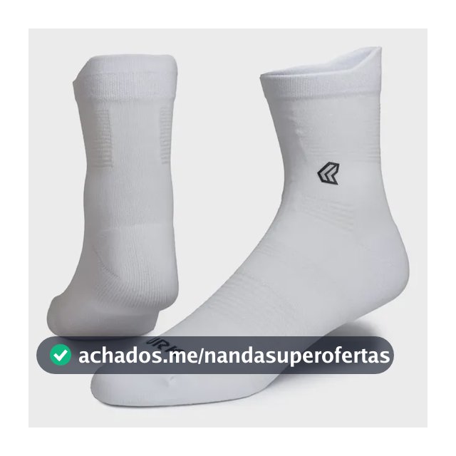 Meia Superfresh Cano Curto Poliamida Corrida Branca Branco Liso Único (36-43)