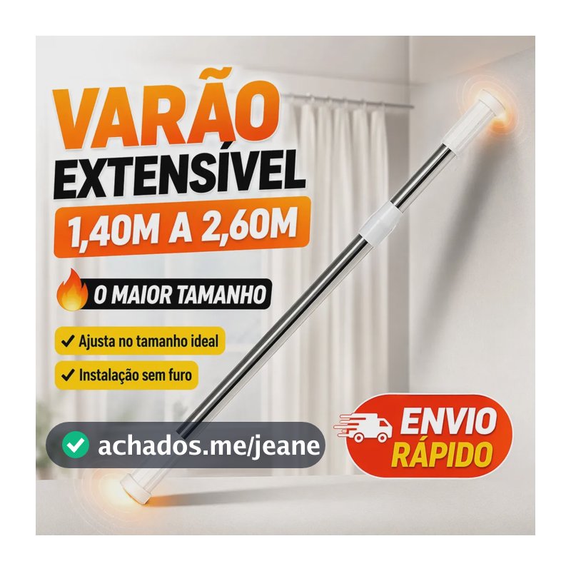 Varão De Cortina De Pia E Banheiro Organizadores Arara De Roupas 140cm A 260cm