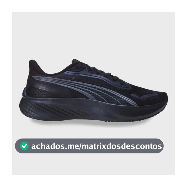 Tênis Masculino Pounce Lite Running Puma Puma Black-cool Dark Gray Liso 42 Br