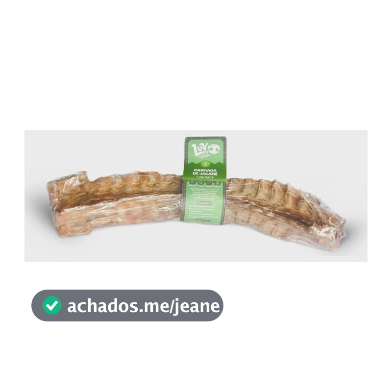 Mordedor Para Cães Natural Pet Carcaça Jacaré Luv Petisco