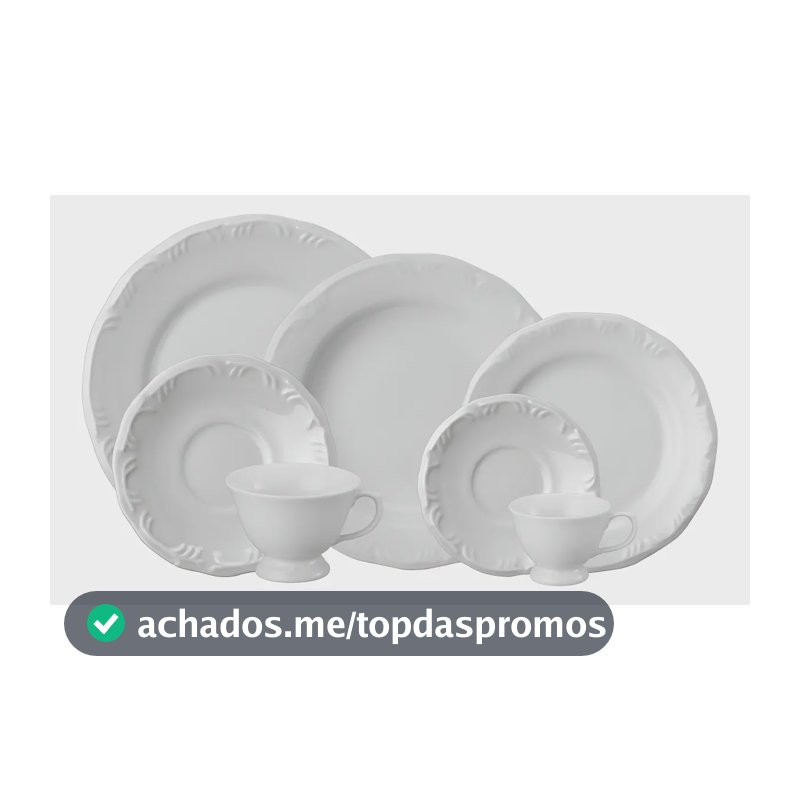 Jogo De Jantar Porcelana Schmidt Pomerode 42 Peças Branco (chá e café - 6 pessoas)