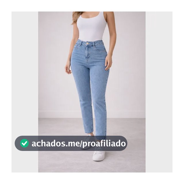Calça Jeans Mom Stillger Feminina Cintura Alta Cor Clara