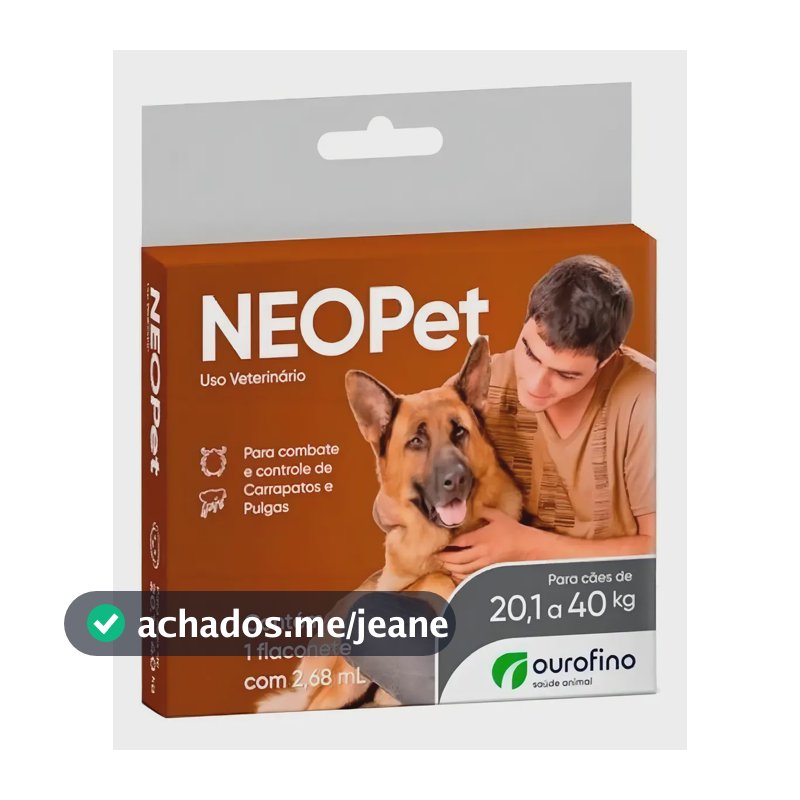 Neo Pet Para Cães Antipulgas E Carrapatos - 20.1kg a 40kg