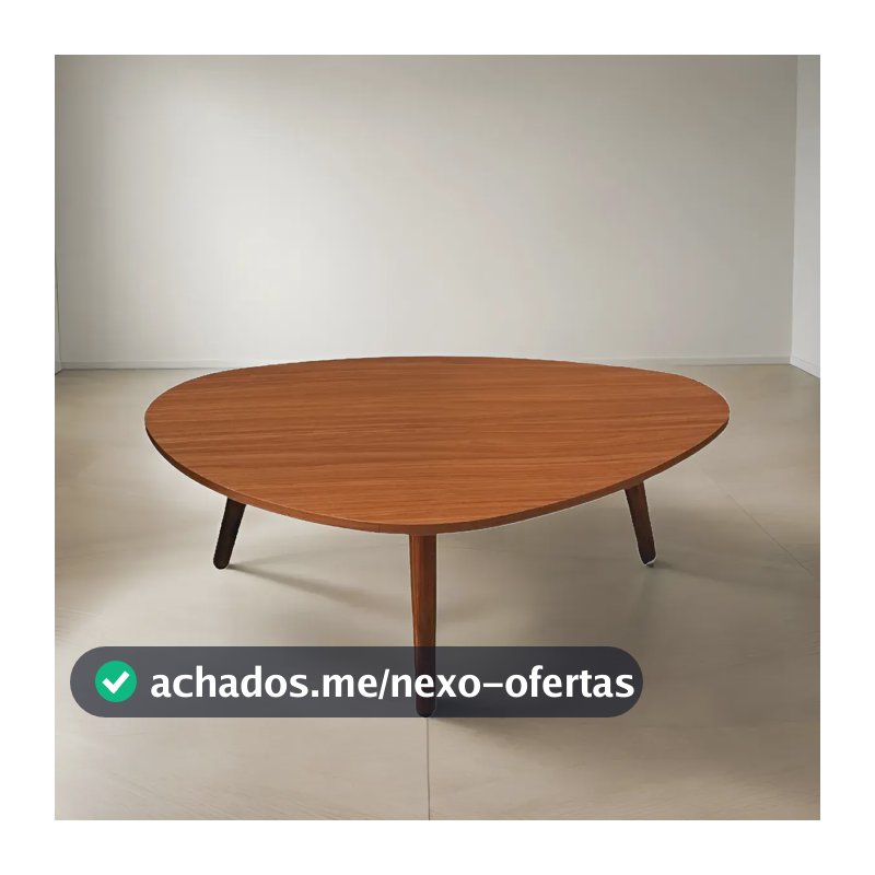 Mesa De Centro Para Sala Madeira Orgânica 69cm - Mel Mel