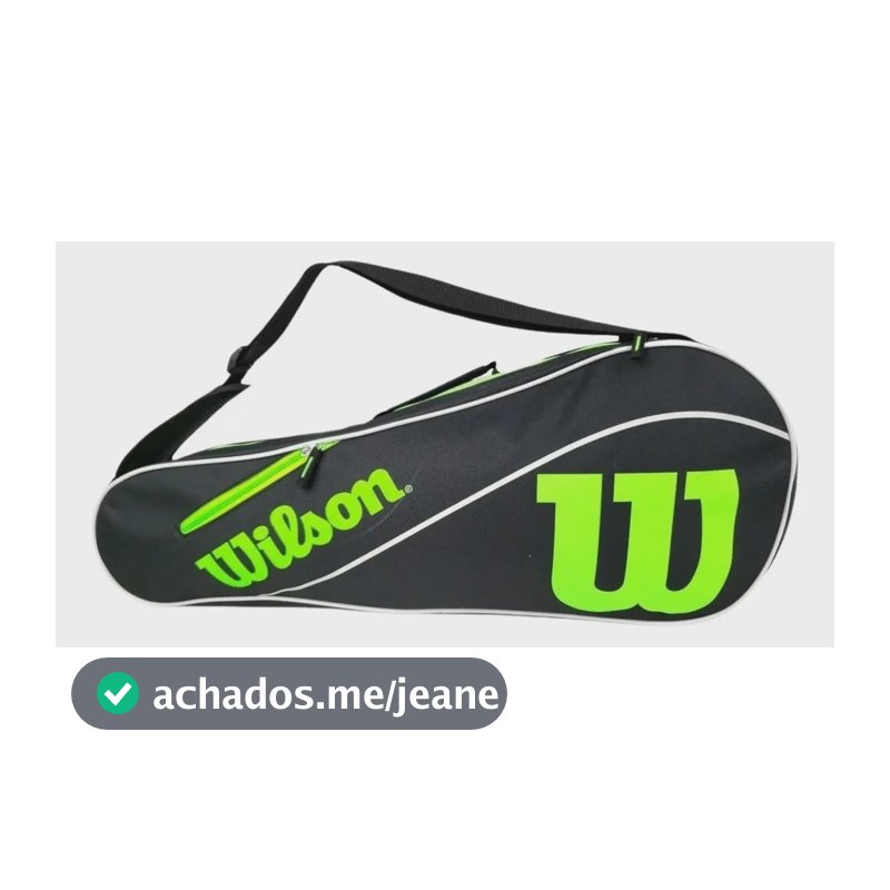 Bolsa De Raquete Wilson Advantage Iii Triple Preta E Verde Black Green