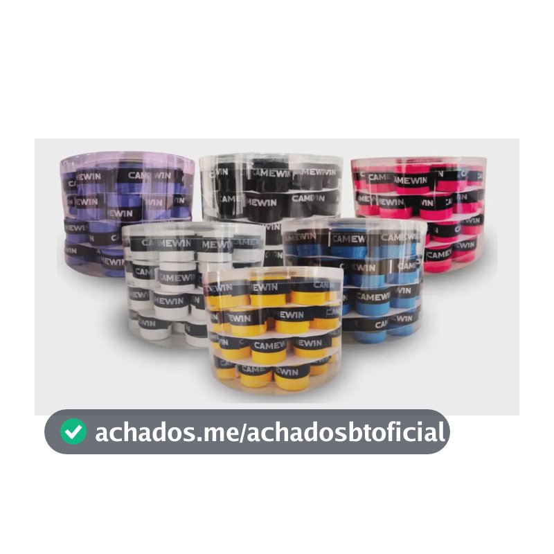 Kit 60 Overgrip Beach Tennis Padel Camewin Modelo Pegajoso | Mix Colorido