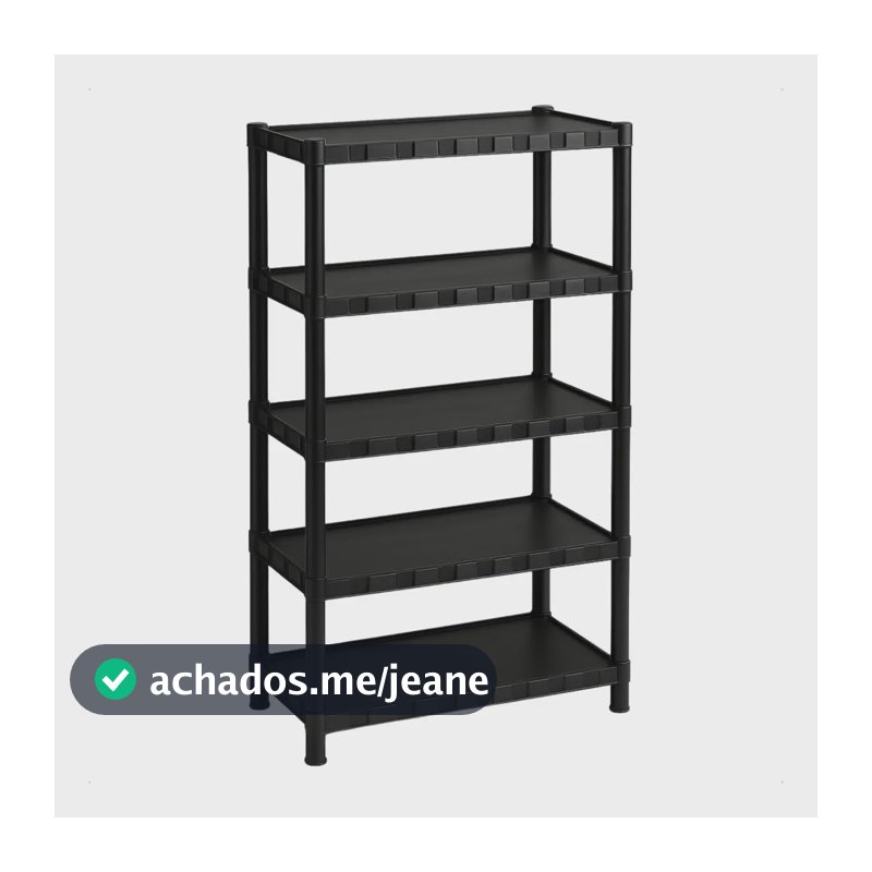 Sapateira Estante Plástica Modular 5 Prateleiras Multiuso 5 Prateleiras