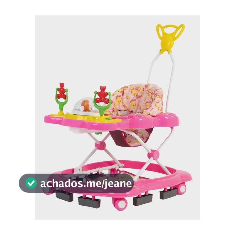 Andador Infantil Musical Para Bebê Megaluxo Jumbo Baby Rosa
