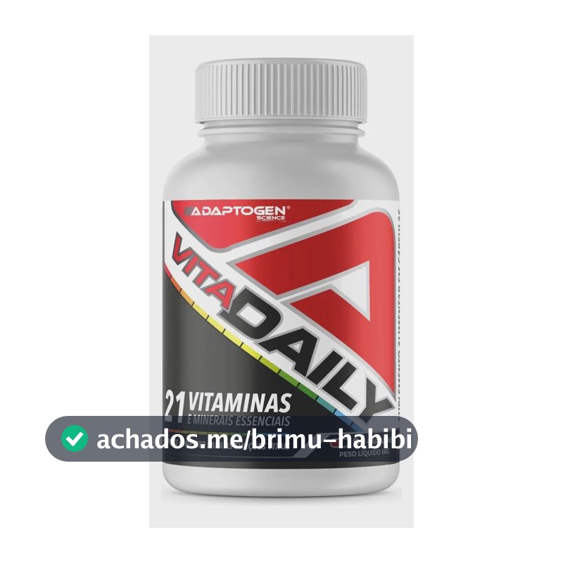 Suplemento em cápsula Adaptogen Vita Daily Sem sabor de 90 un
