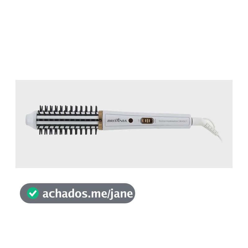 Escova Modeladora Britânia 2 em 1 Branca Antiaderente 60W BEC04 Bivolt