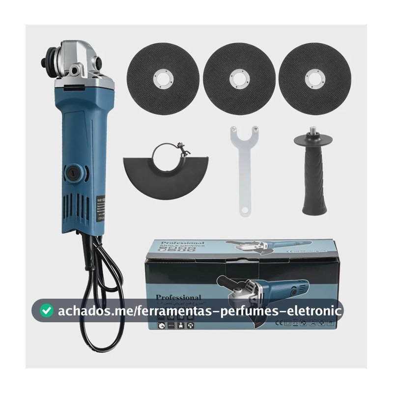 Esmerilhadeira Angular 750w Resistente, Caixa Papelão Azul 110v