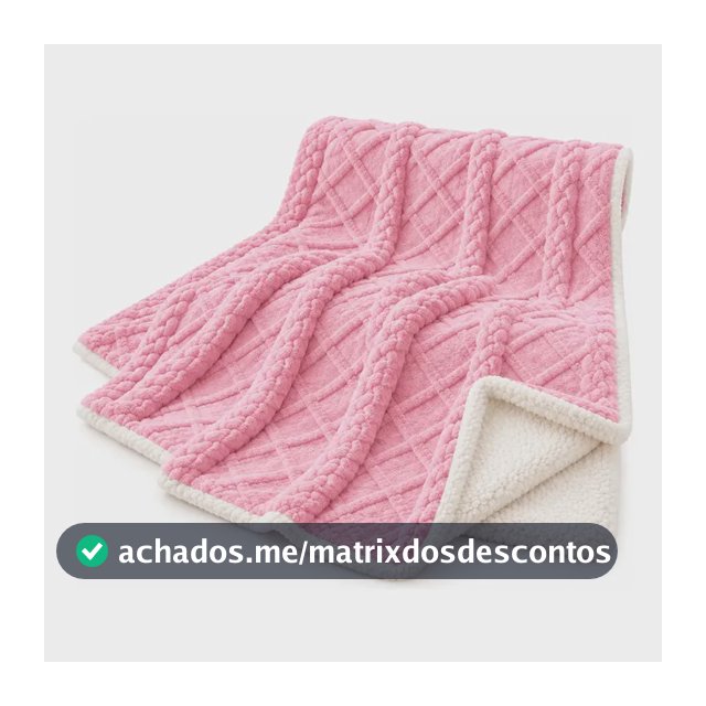 Cobertor Manta De Casal 2,00x1,80 Canelada Sherpa Cores