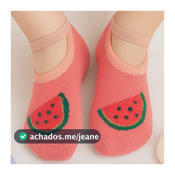 Kit 5 Pares Meia Sapatilha Infantil Antiderrapante Oferta Nf