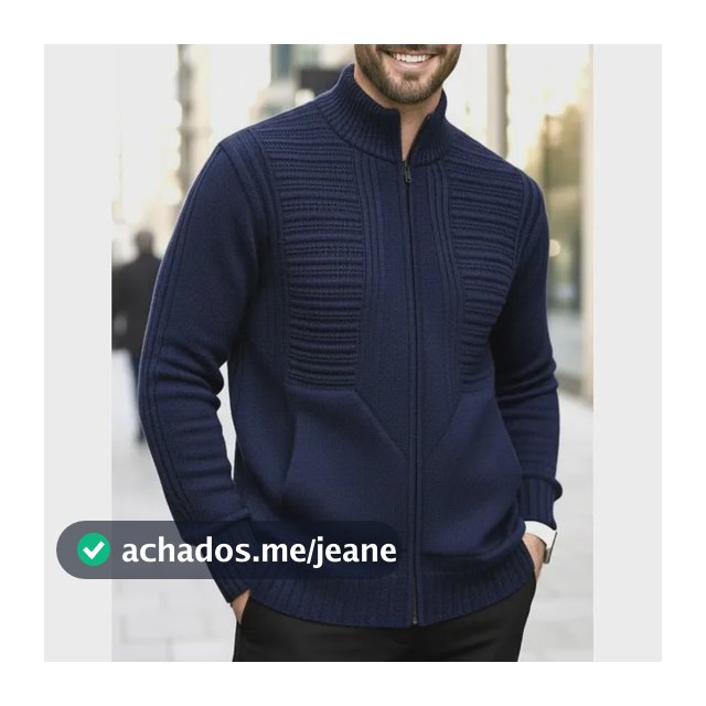 Blusa De Frio Masculina Lã Zíper Inverno Quentinha Trico