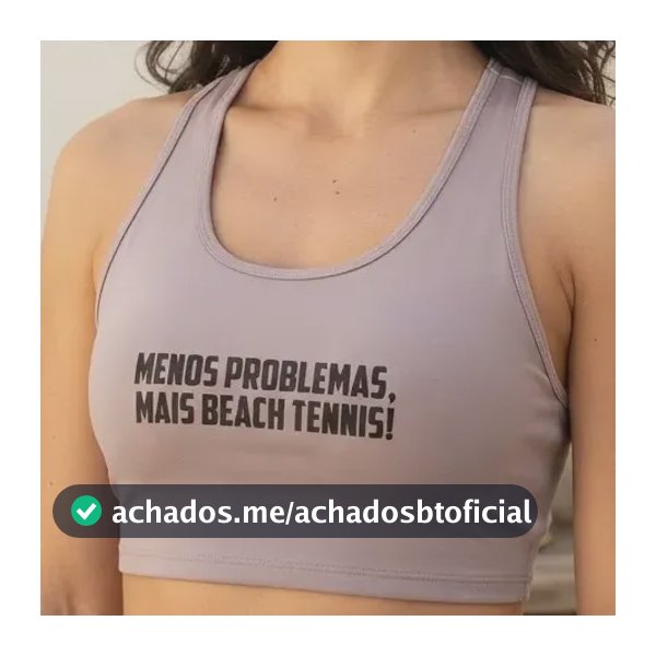 Cropped/top Feminino Com Forro Em Suplex Para Beach Tennis