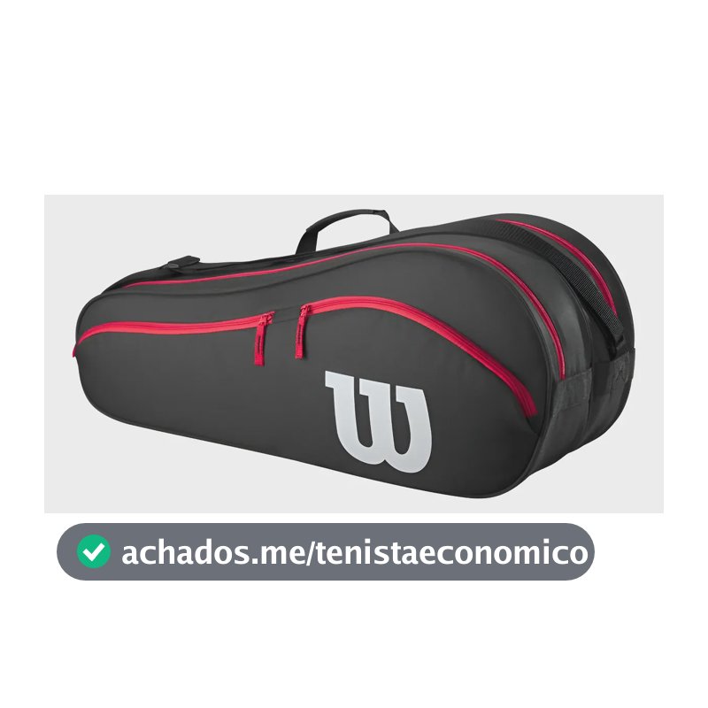 Raqueteira Wilson Advantage 2025 X6 P/ 6 Raquetes Lançamento Preto