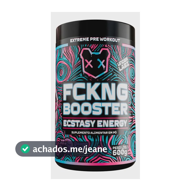 Fckng Booster Under Labz Pré Treino Cafeína Arginina 600g Sabor Grape Candy 600g