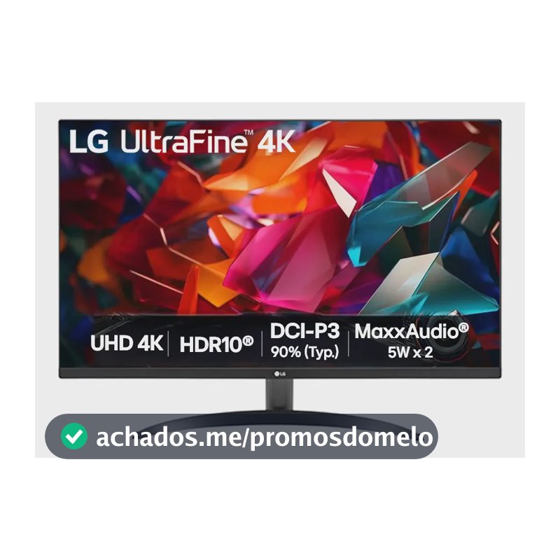Monitor LG UHD 4K - Tela de 32", 4K, DCI-P3 90%, HDMI, Display Port, HDR10, AMD Free Sync. Dynamic Action Sync, Black Stabilizer, MaxxAudio, UltraHD - 32UR500K-B