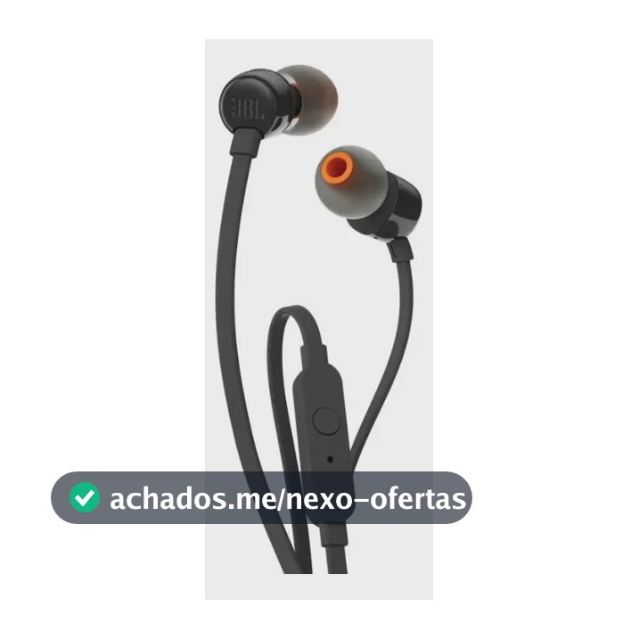 Fone De Ouvido Intra-auricular Com Fio Jbl Tune 110 - Preto