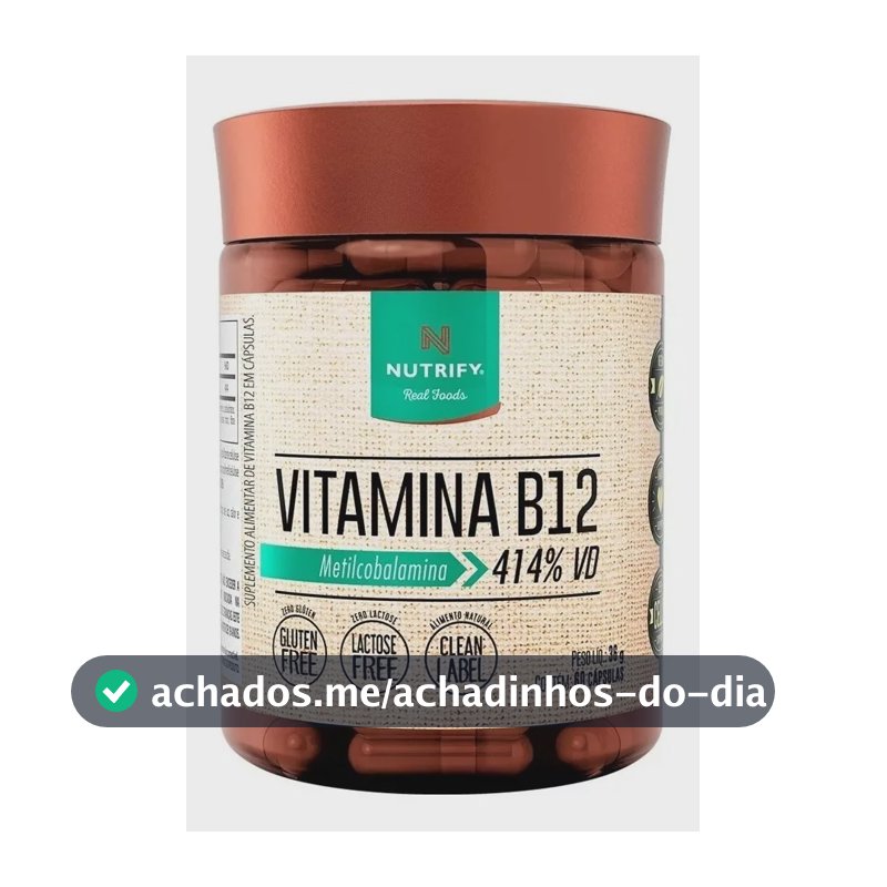 Vitamina B12 Nutrify Vitamina e Minerais em cápsula Sem sabor x 36g de 60 un