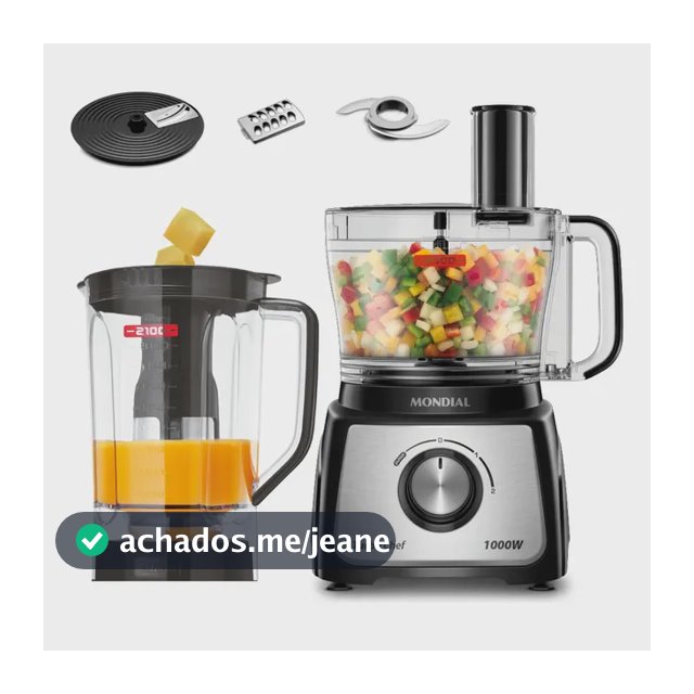 Multiprocessador Turbo Chef 5 Em 1 Mondial 1000W MPN-01-B